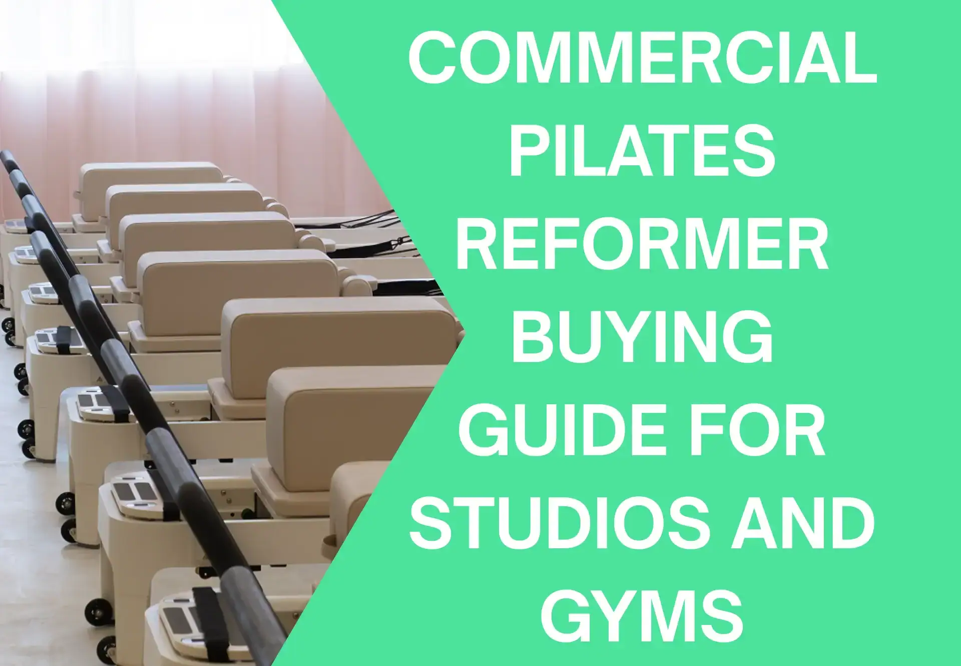 commercial Pilates reformer setup in PE Pilates factory showroom