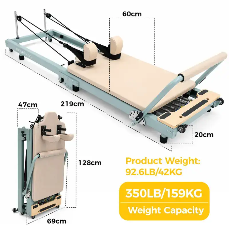 foldable pilates reformer wholesale option for studios, resellers