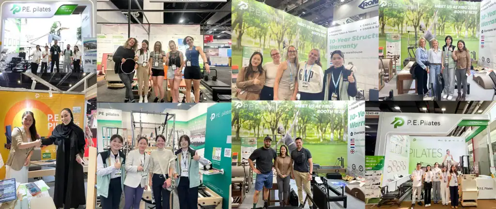 P.E.Pilates exhibition and customer meeting background