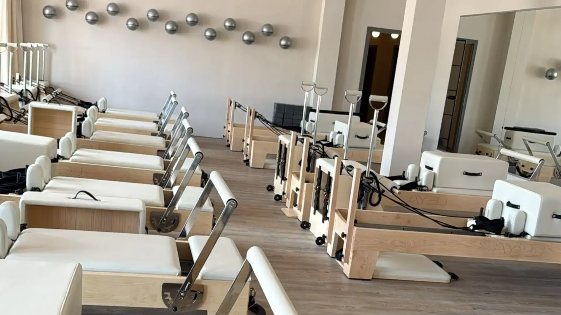 Commercial Pilates reformer setup used for studio budget and landed cost planning.