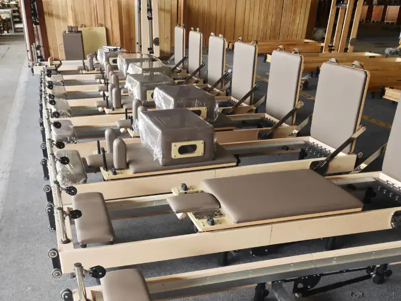 wooden pilates reformer machines for bulk studio orders and wholesale equipment sourcing