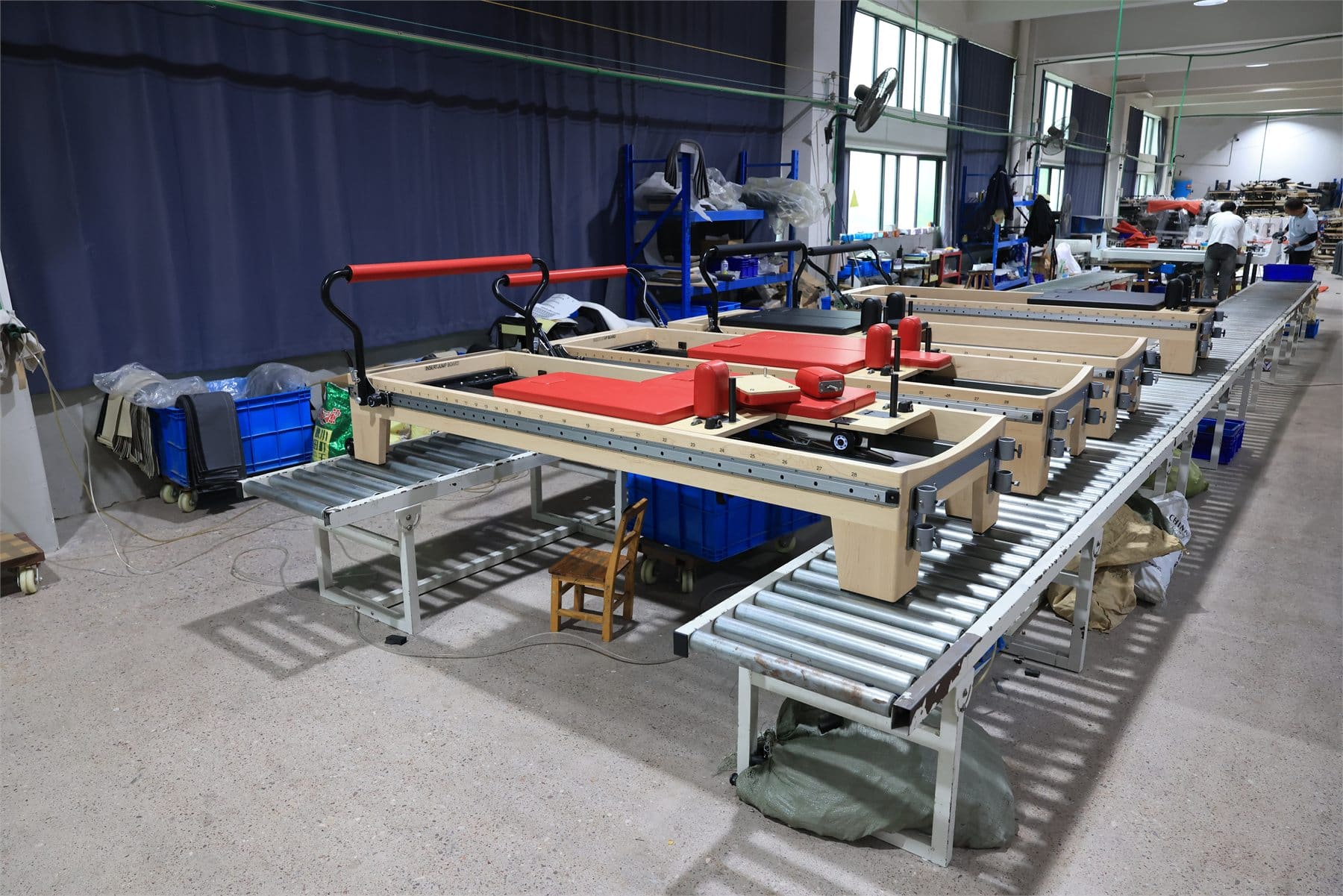Pilates reformer factory assembly line for wholesale production