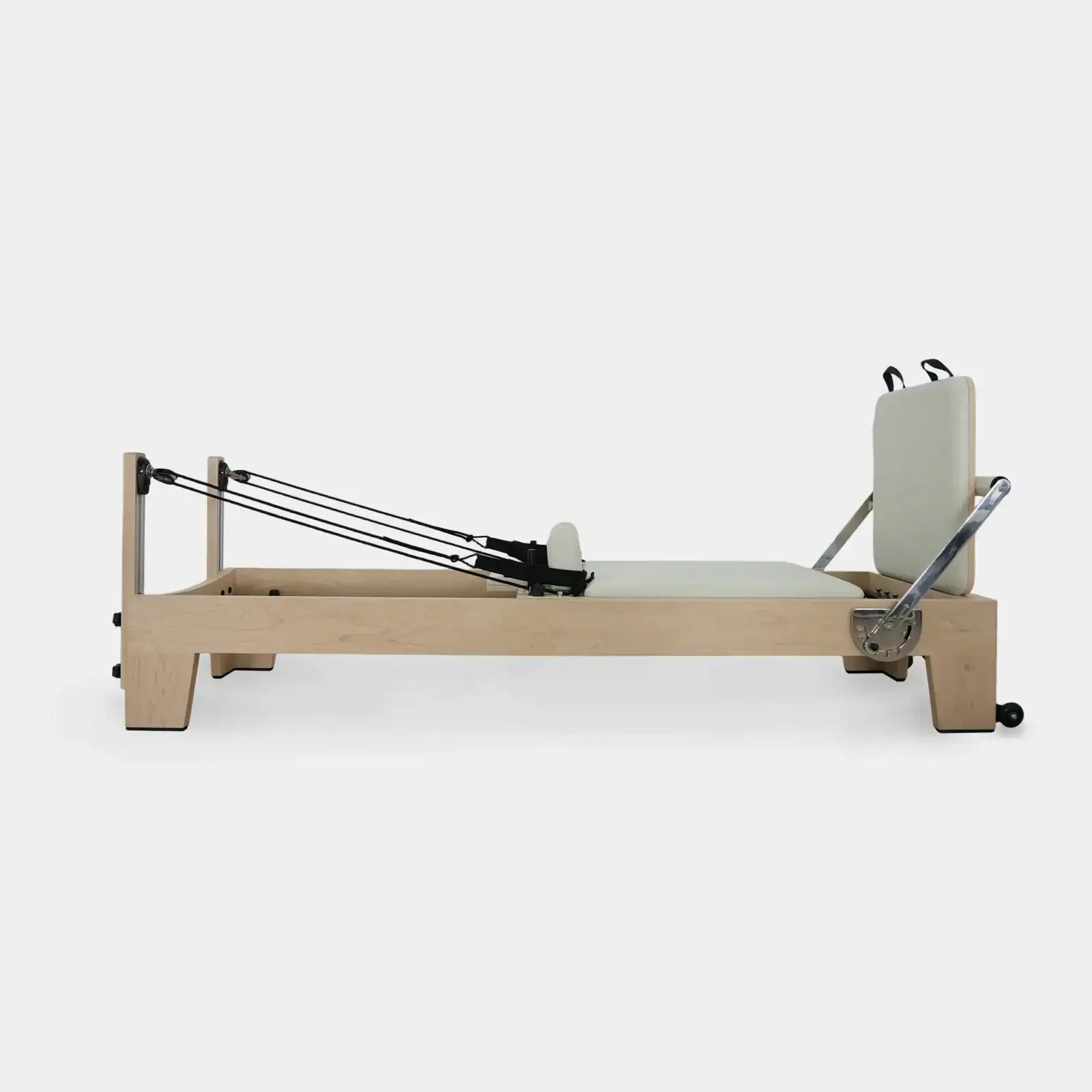 Side view of the WD-MS-003 fixed Pilates reformer frame