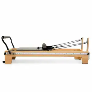 Walnut wood Pilates reformer WD-W-202 for commercial studios